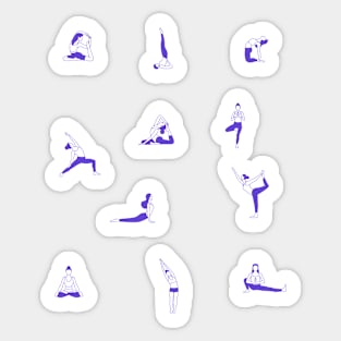 woman yoga poses Sticker